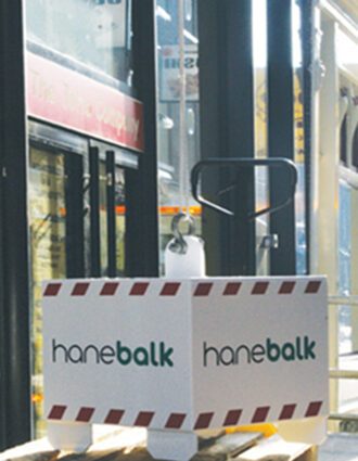 Het Hanebalk testgewicht voor de belastingsproef op straat